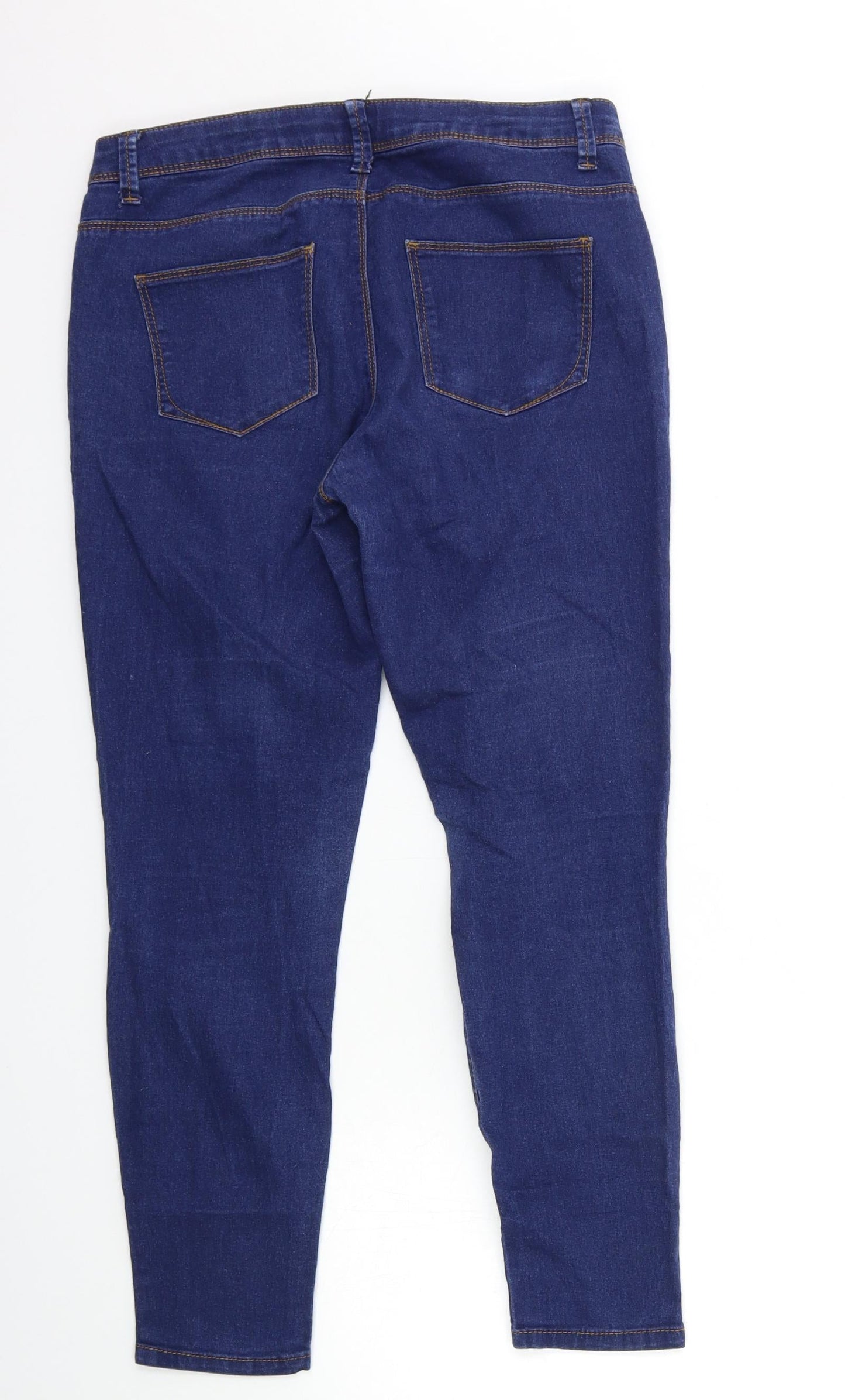 Denim & Co. Womens Blue  Denim Skinny Jeans Size 10 L25 in