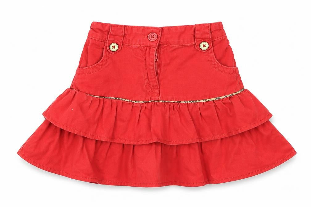 TU Girls Red   A-Line Skirt Size 5 Years
