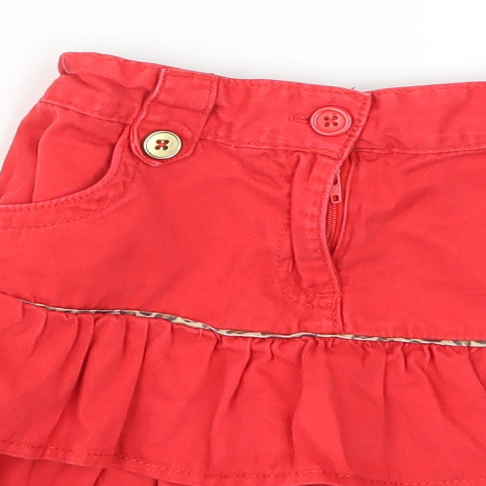 TU Girls Red   A-Line Skirt Size 5 Years