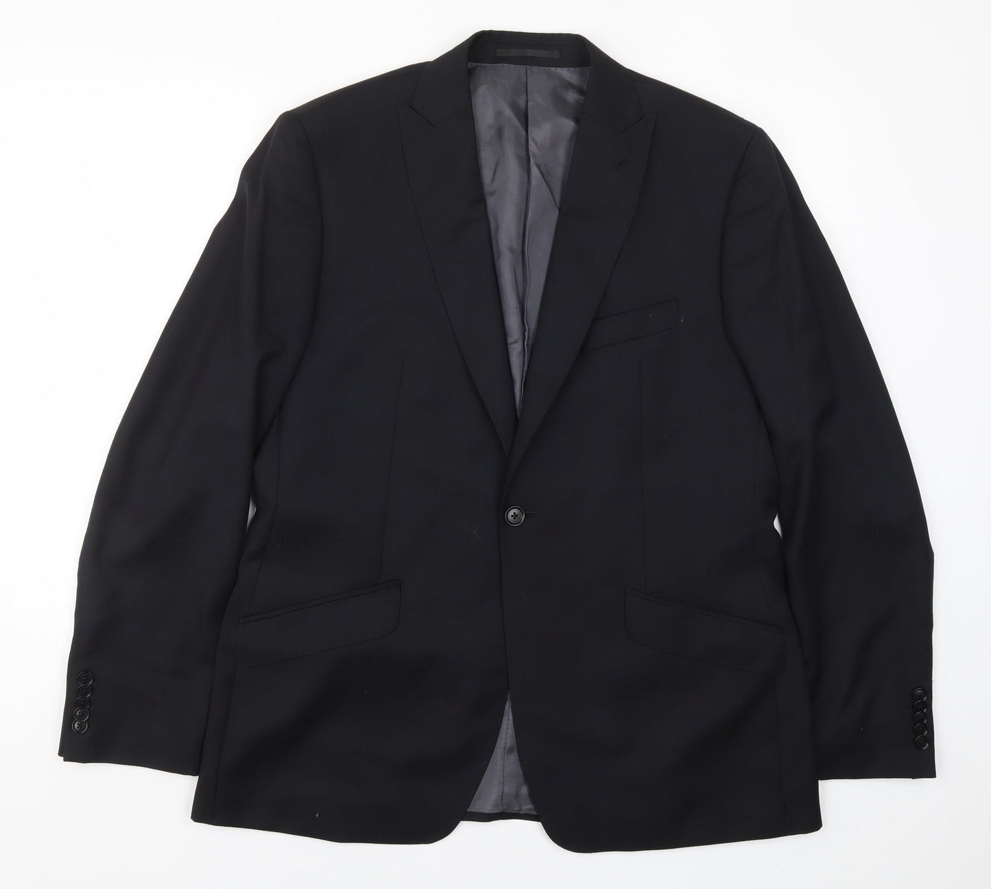 AR Red Mens Black Striped  Jacket Suit Jacket Size 44