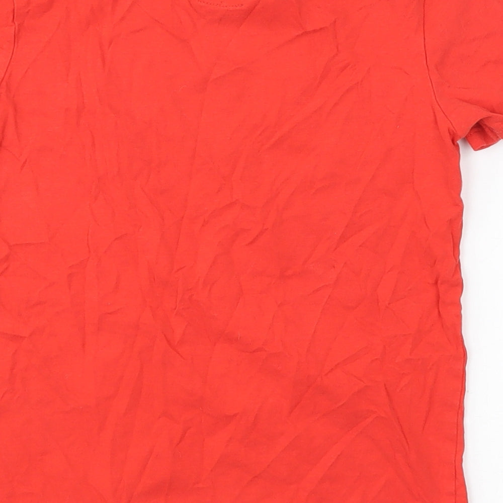 George Boys Red   Basic T-Shirt Size 7-8 Years  - Santa's Favourite