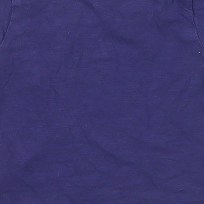 Brand and care label for F&F girls’ blue basic t-shirt, size 2-3, years - pocket eyes
