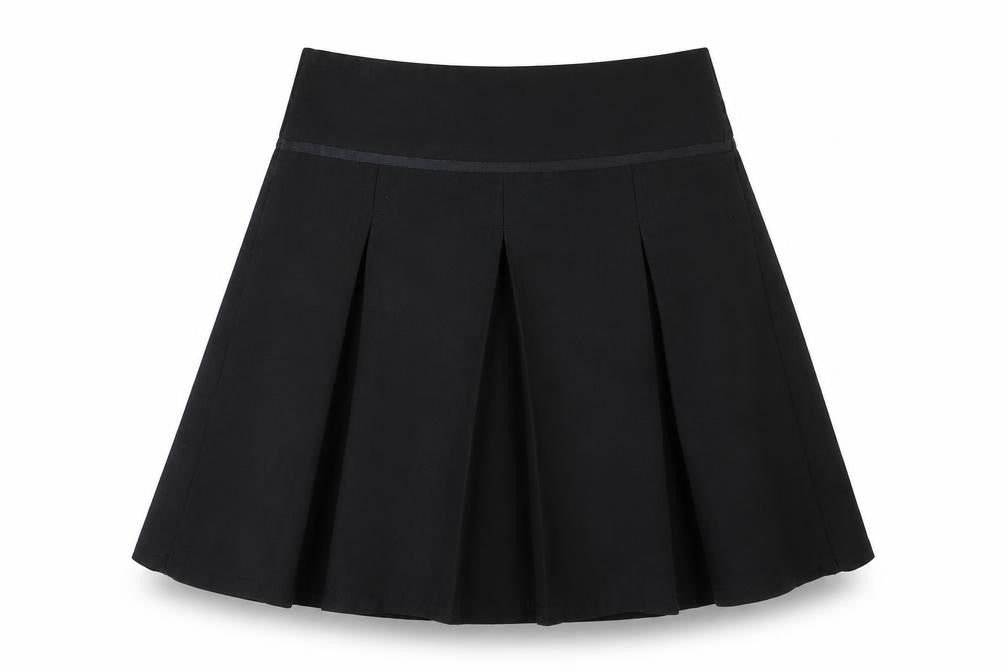 TU Girls Black   Pleated Skirt Size 7 Years
