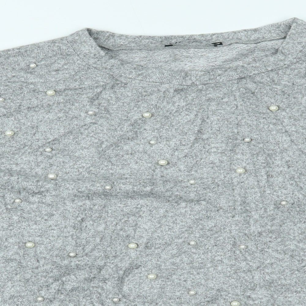 Zara Womens Grey   Basic Blouse Size L