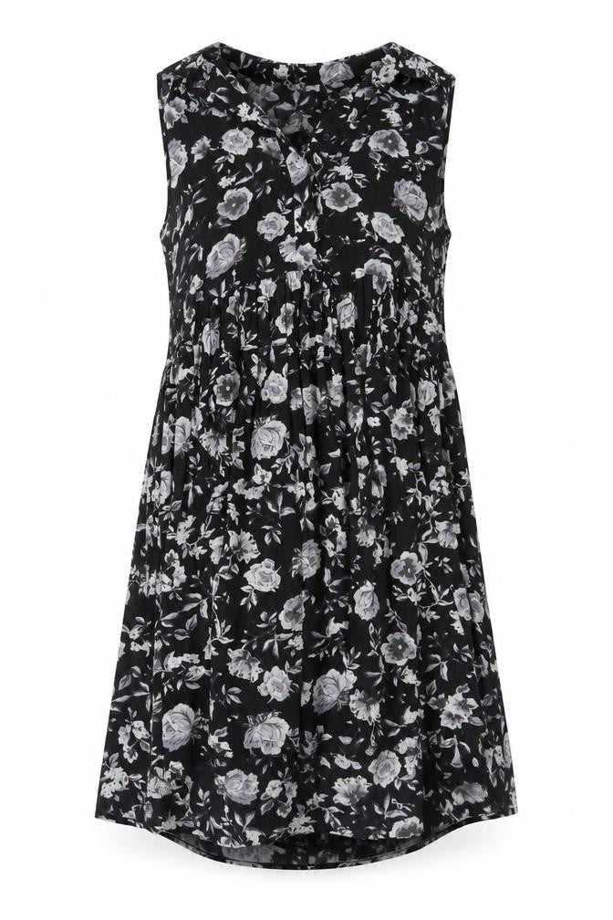 Innocence Womens Black Floral  A-Line  Size 10