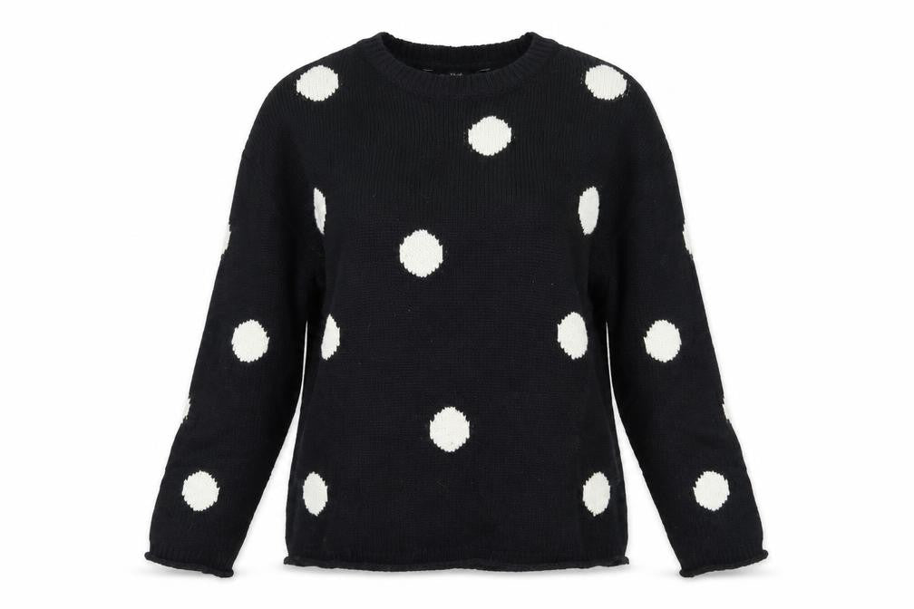 F&F Womens Blue Polka Dot  Pullover Jumper Size 8