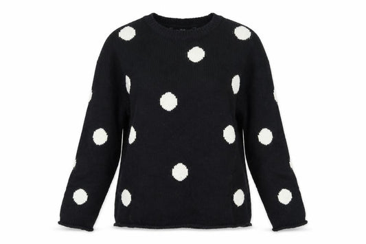 F&F Womens Blue Polka Dot  Pullover Jumper Size 8