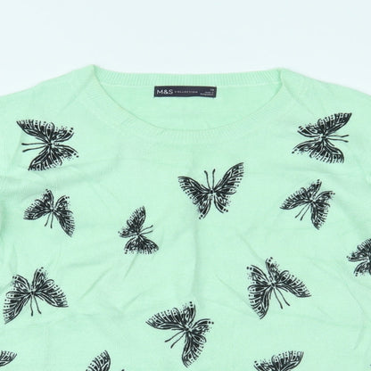 Preloved Marks and Spencer Womens Green   Basic Blouse Size 10 - Detail