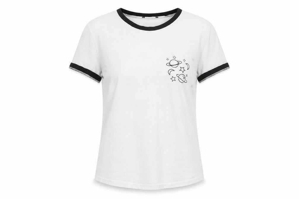 SheIn Womens White   Basic T-Shirt Size S