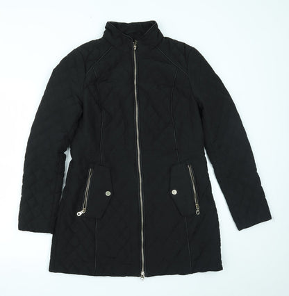 Preworn Womens Black   Overcoat Coat Size 10
