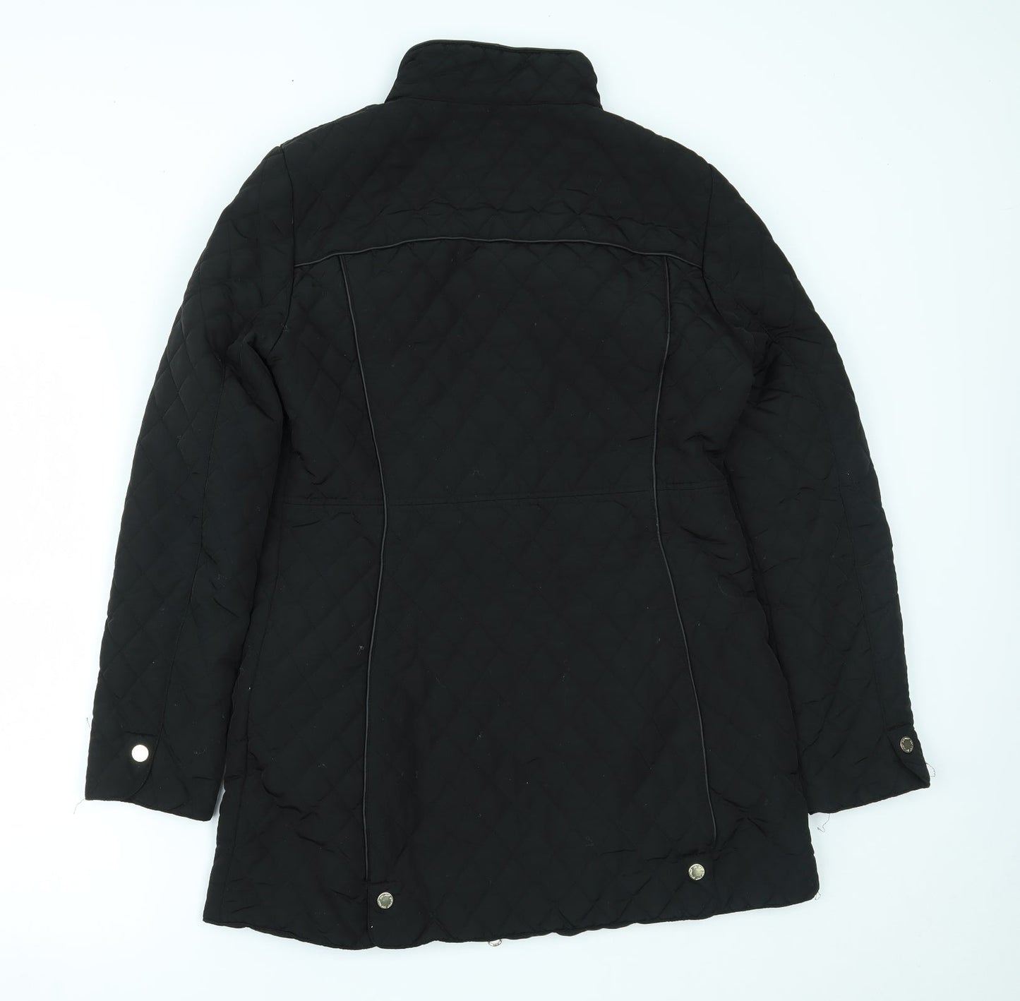 Preworn Womens Black   Overcoat Coat Size 10