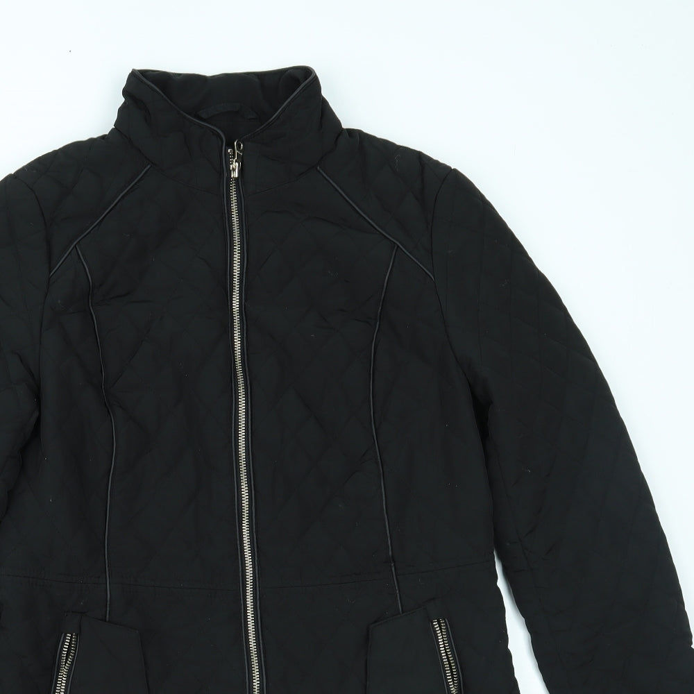 Preworn Womens Black   Overcoat Coat Size 10