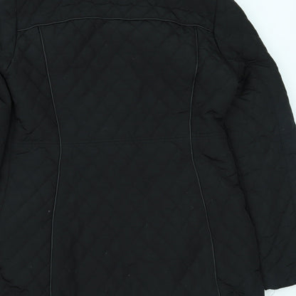 Preworn Womens Black   Overcoat Coat Size 10
