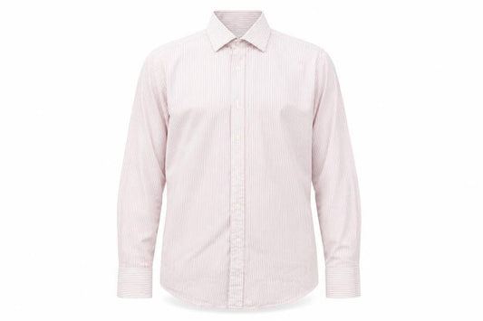Kenneth Cole Mens Pink Striped   Button-Up Size 15