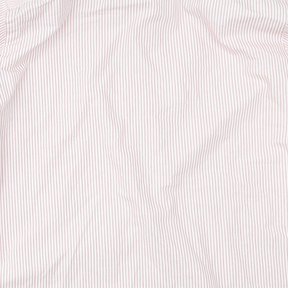 Kenneth Cole Mens Pink Striped   Button-Up Size 15