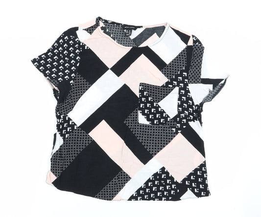 New Look Womens Multicoloured Geometric  Basic Blouse Size 10