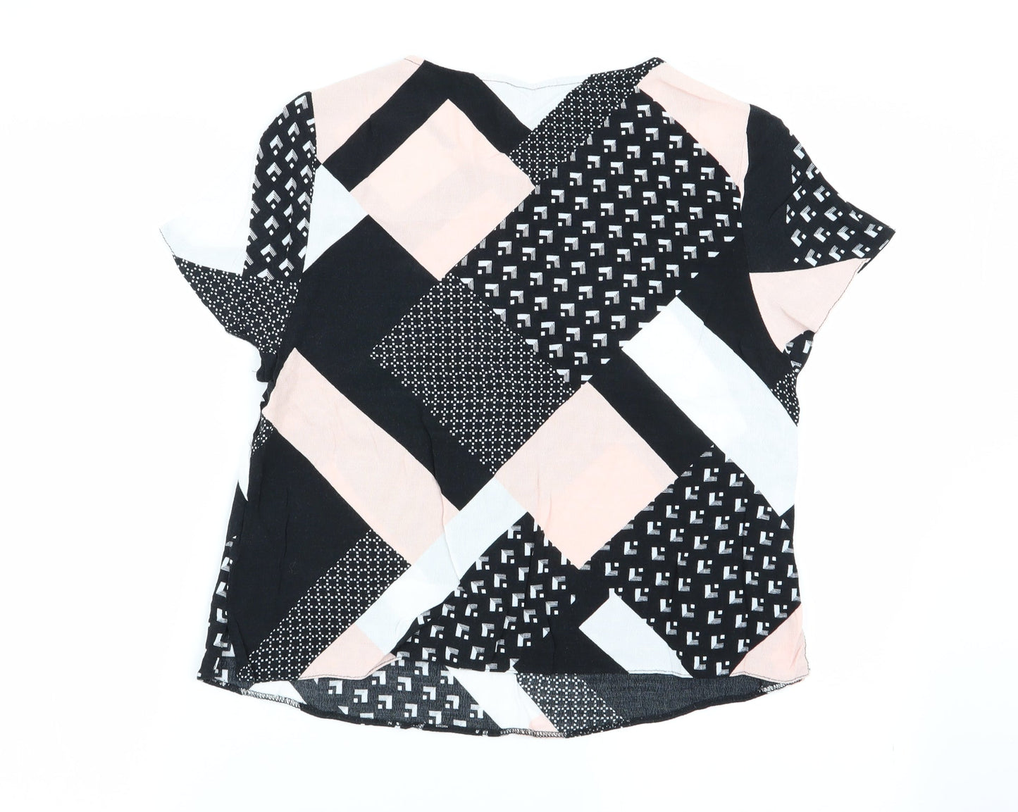 New Look Womens Multicoloured Geometric  Basic Blouse Size 10