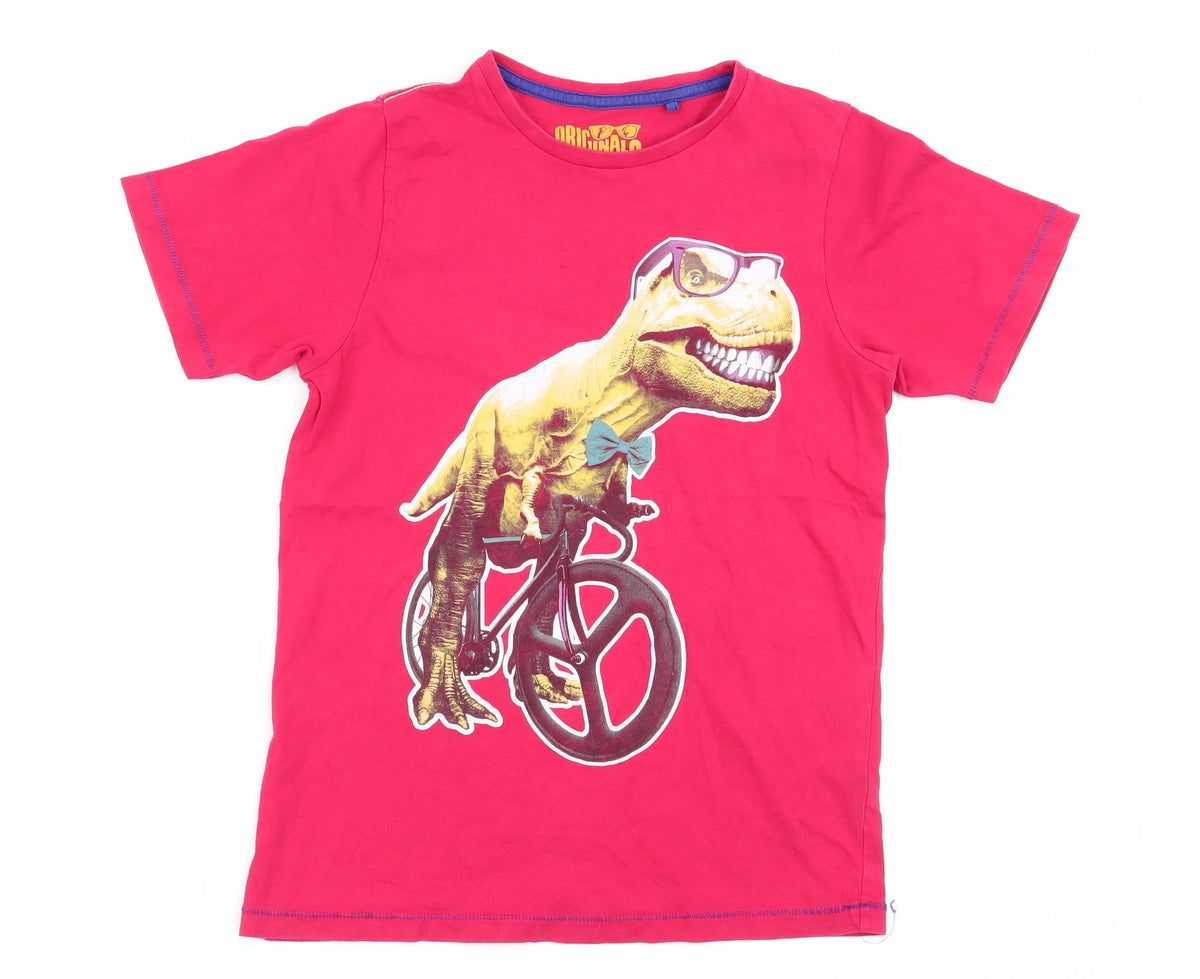 TU Boys Red Animal Print  Basic T-Shirt Size 10 Years