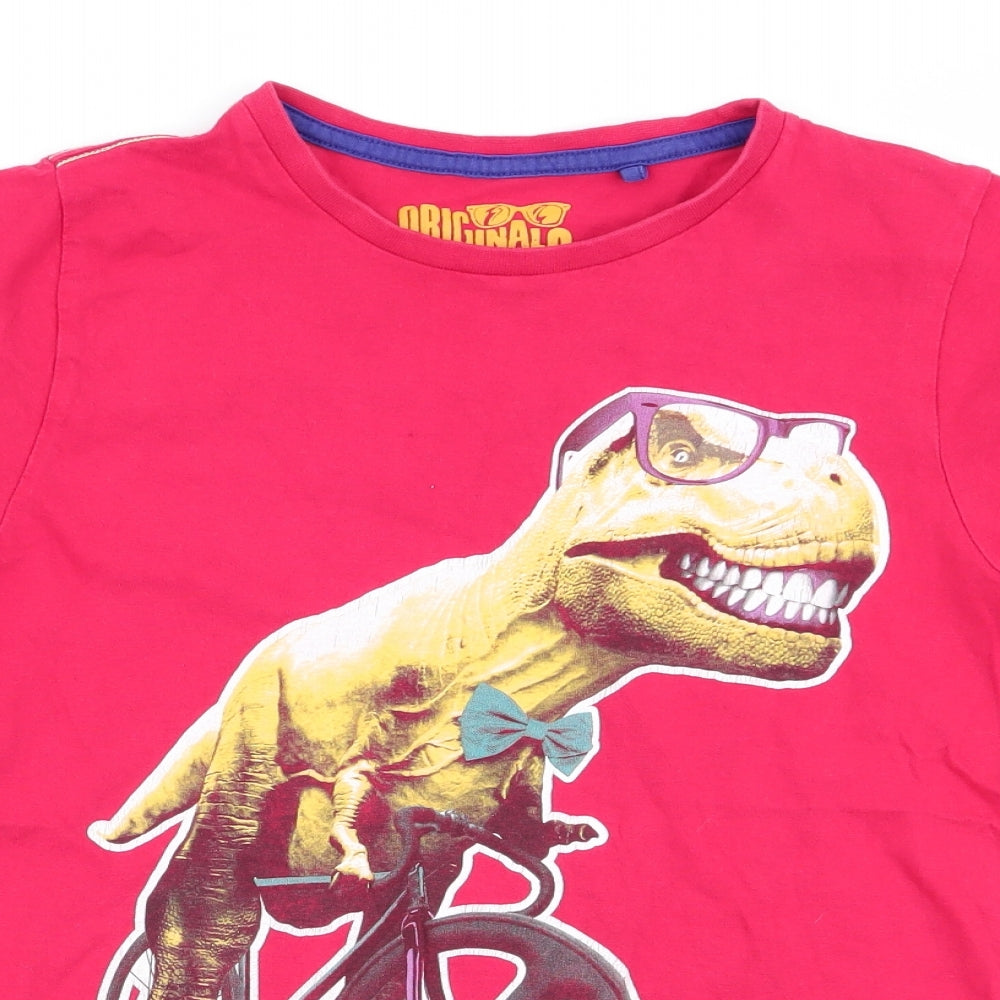 TU Boys Red Animal Print  Basic T-Shirt Size 10 Years
