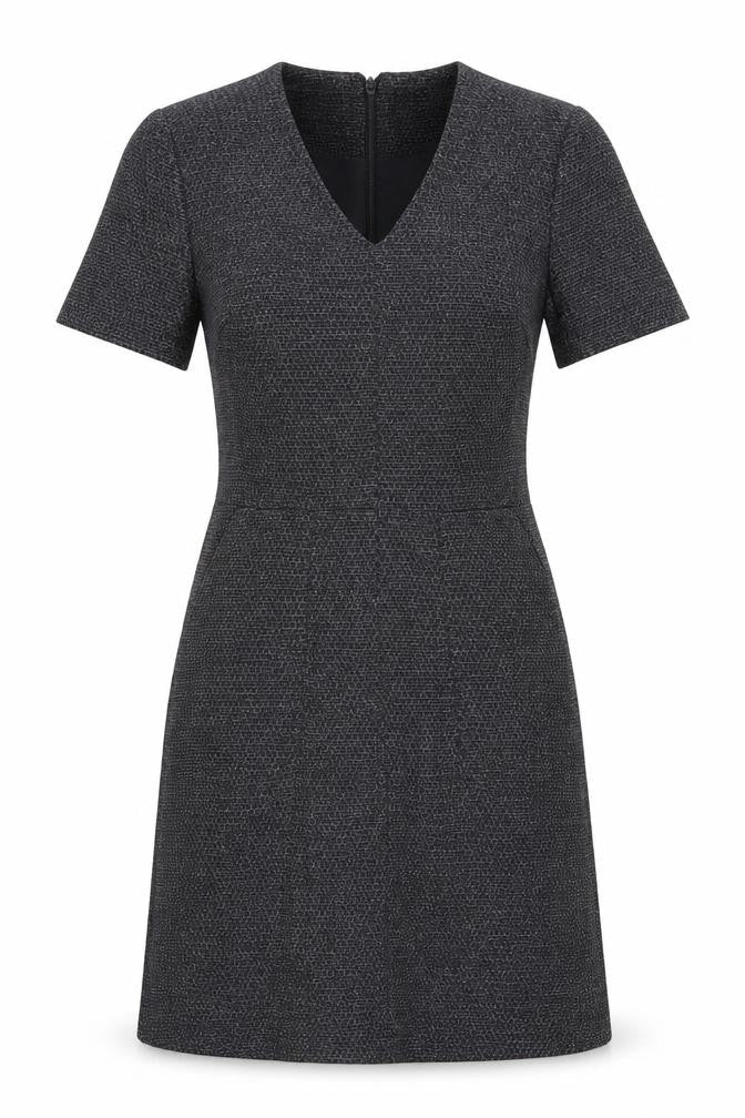 NEXT Womens Black Geometric  Fit & Flare  Size 8