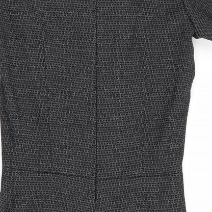 Next Womens Black Geometric  Fit & Flare  Size 8