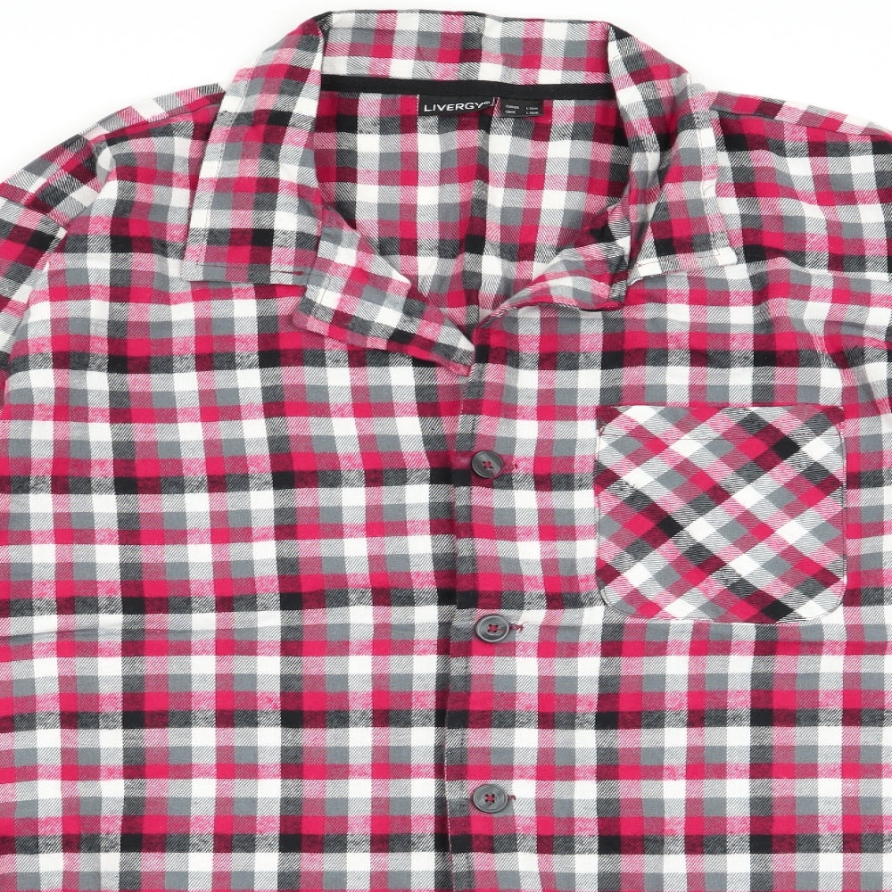Livergy Mens Multicoloured Check   Button-Up Size L