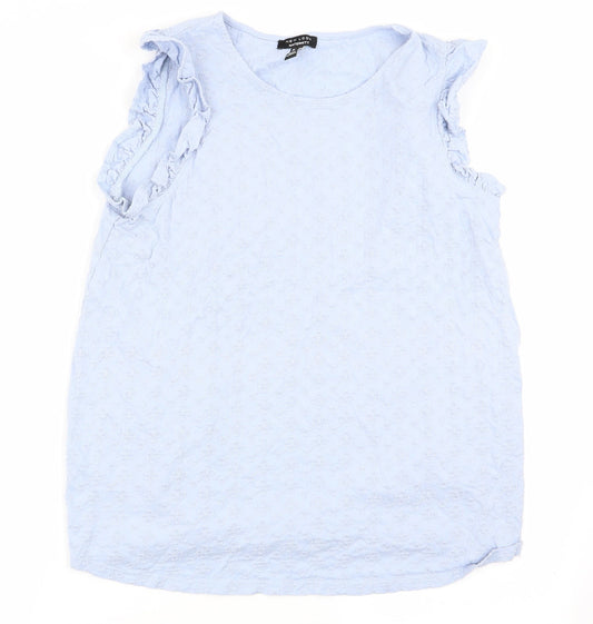 New Look Womens Blue Floral  Basic Tank Size 14