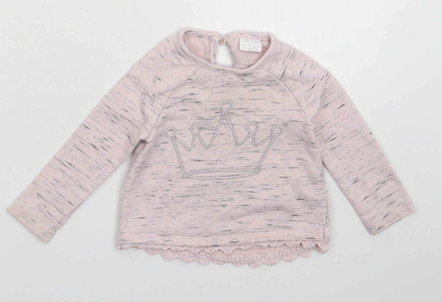 F&F Girls Pink   Pullover Jumper Size 6-9 Months