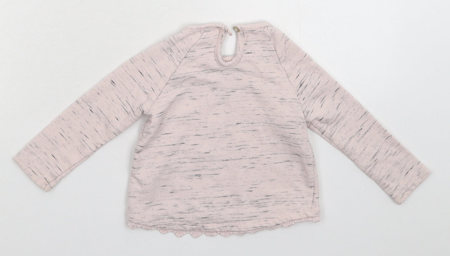 F&F Girls Pink   Pullover Jumper Size 6-9 Months