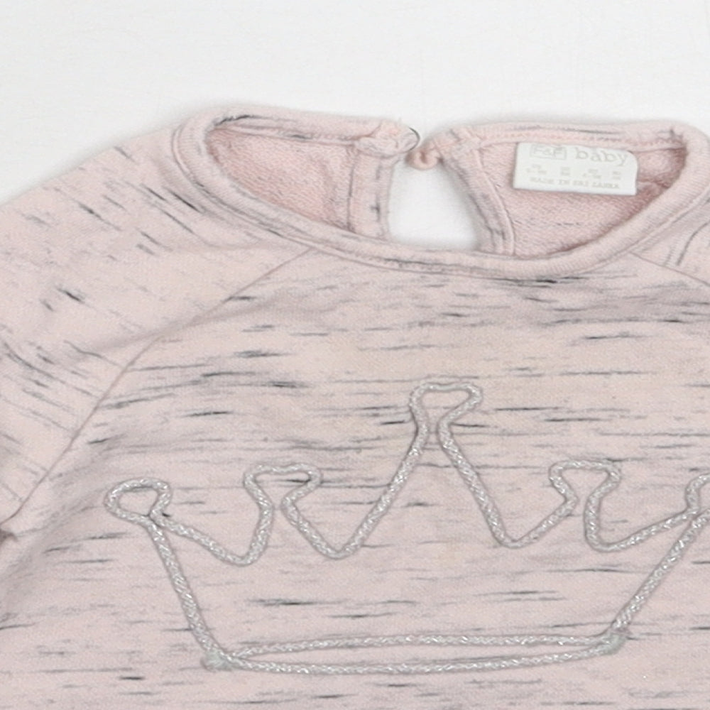 F&F Girls Pink   Pullover Jumper Size 6-9 Months