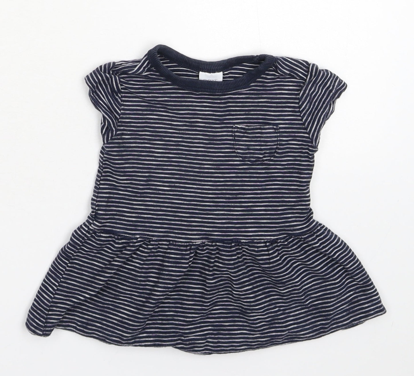 NEXT Girls Blue Striped  Fit & Flare  Size 6-9 Months