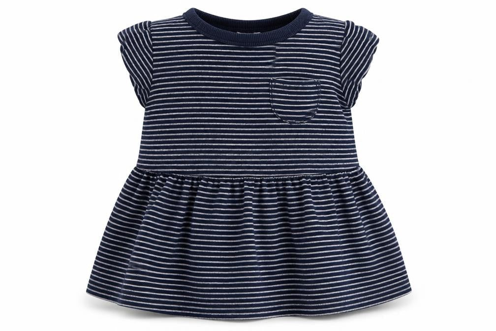 NEXT Girls Blue Striped  Fit & Flare  Size 6-9 Months