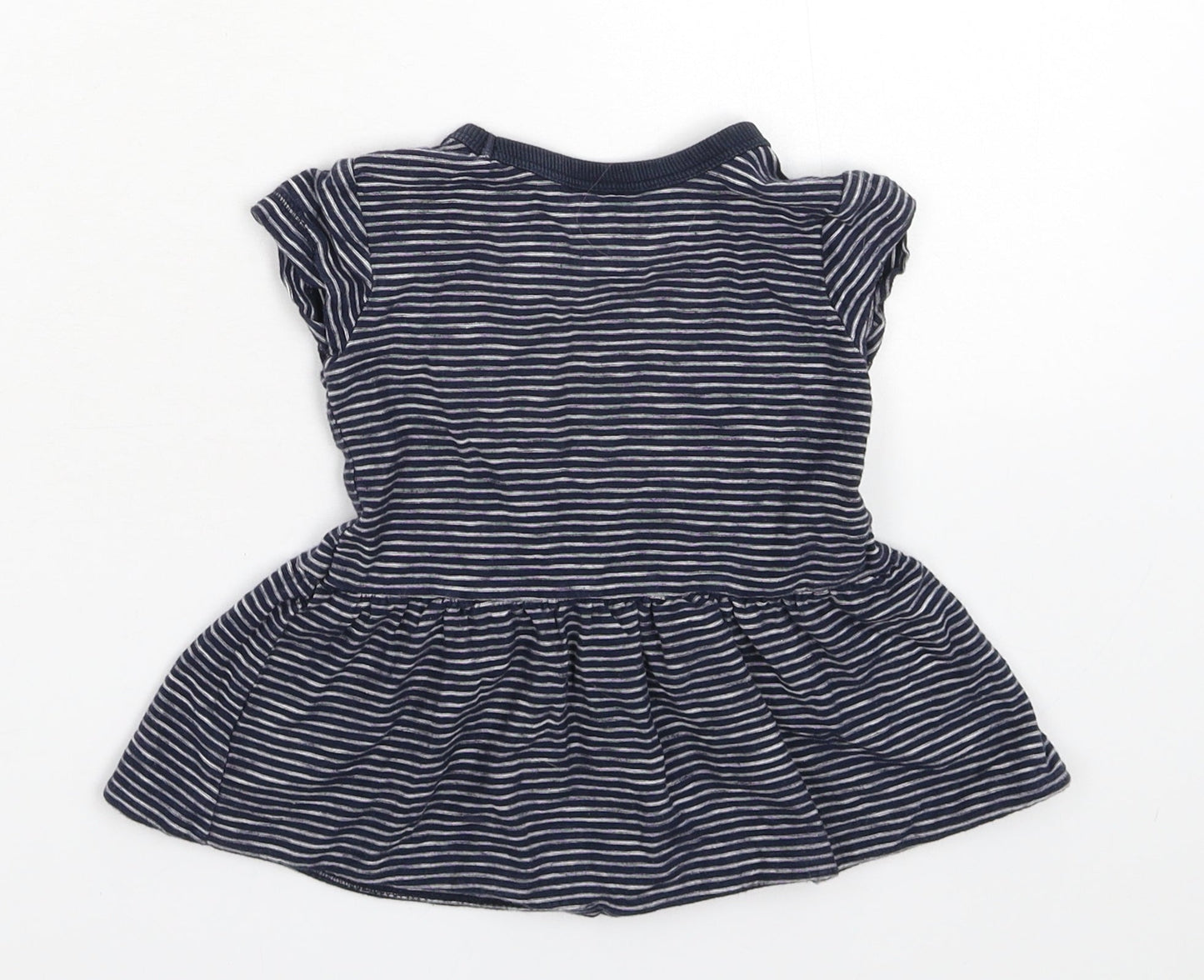 NEXT Girls Blue Striped  Fit & Flare  Size 6-9 Months