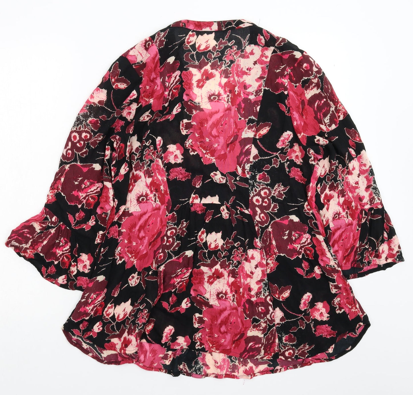 Together Womens Multicoloured Floral  Basic Button-Up Size 10