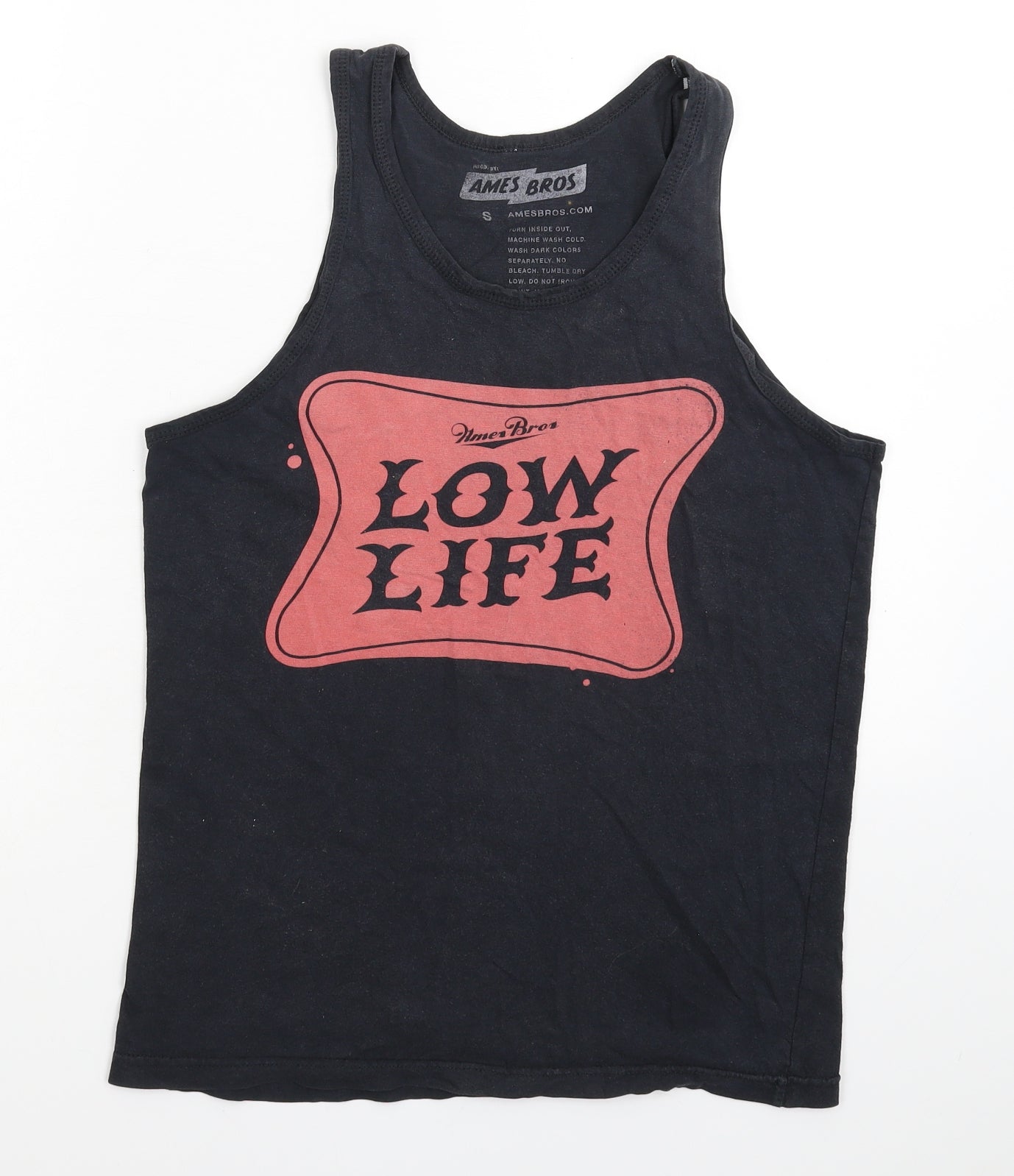 Ames Bros Mens Blue   Basic Tank Size S