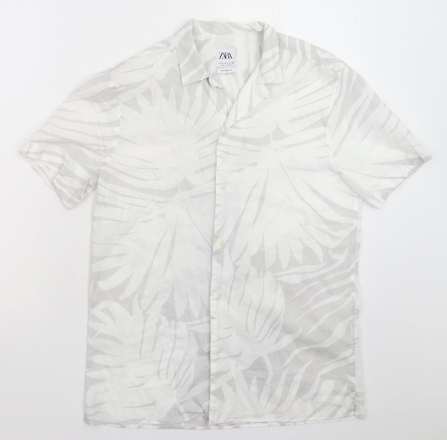 Zara Womens Multicoloured   Basic Button-Up Size S