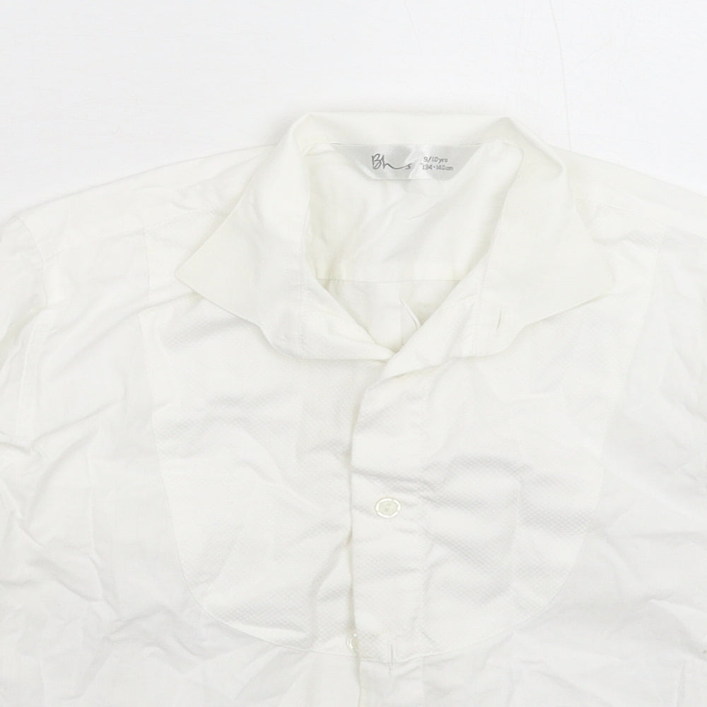 BHS Boys White   Basic Button-Up Size 9-10 Years
