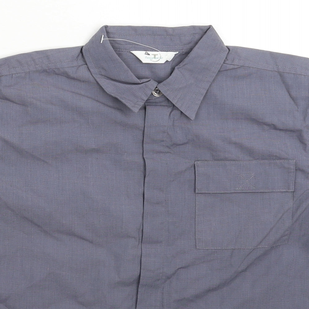 Tesco Boys Grey   Basic Button-Up Size 6-7 Years