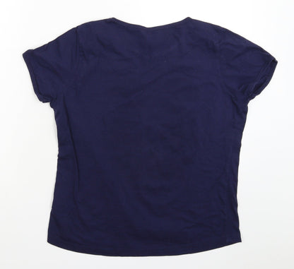 Preloved Miso Womens Blue   Basic T-Shirt Size 14 - Back