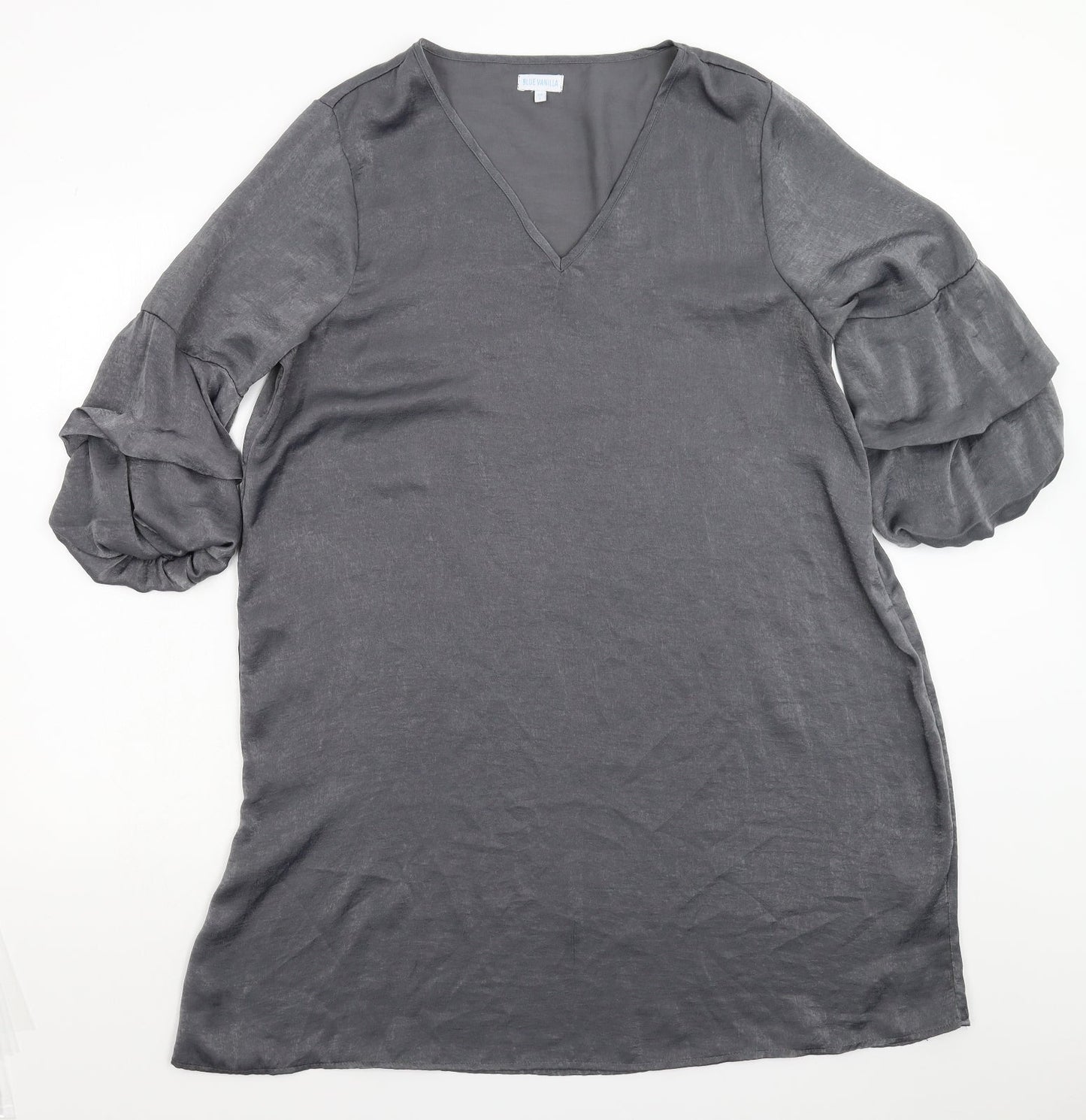 Blue Vanilla Womens Silver   Shift  Size 14