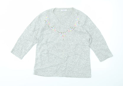 Damart Womens Grey   Pullover Jumper Size 10