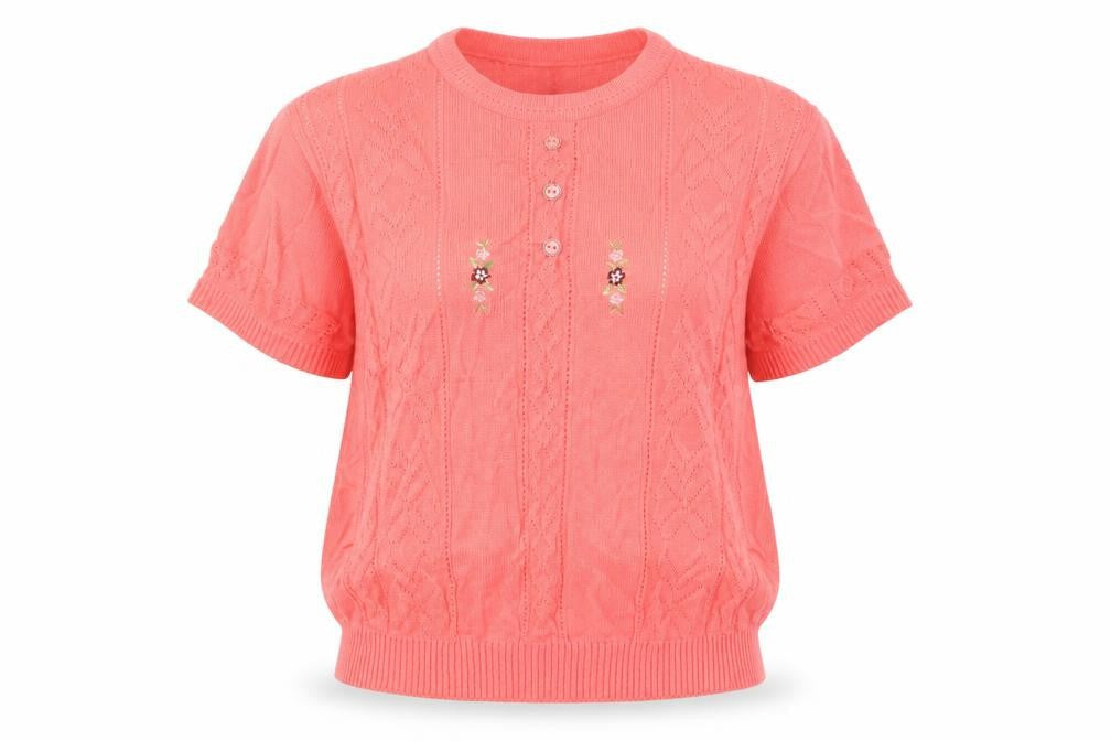 Merry gold Womens Pink   Basic T-Shirt Size S