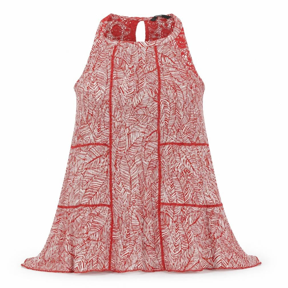 George Womens Red Floral  Basic T-Shirt Size 8