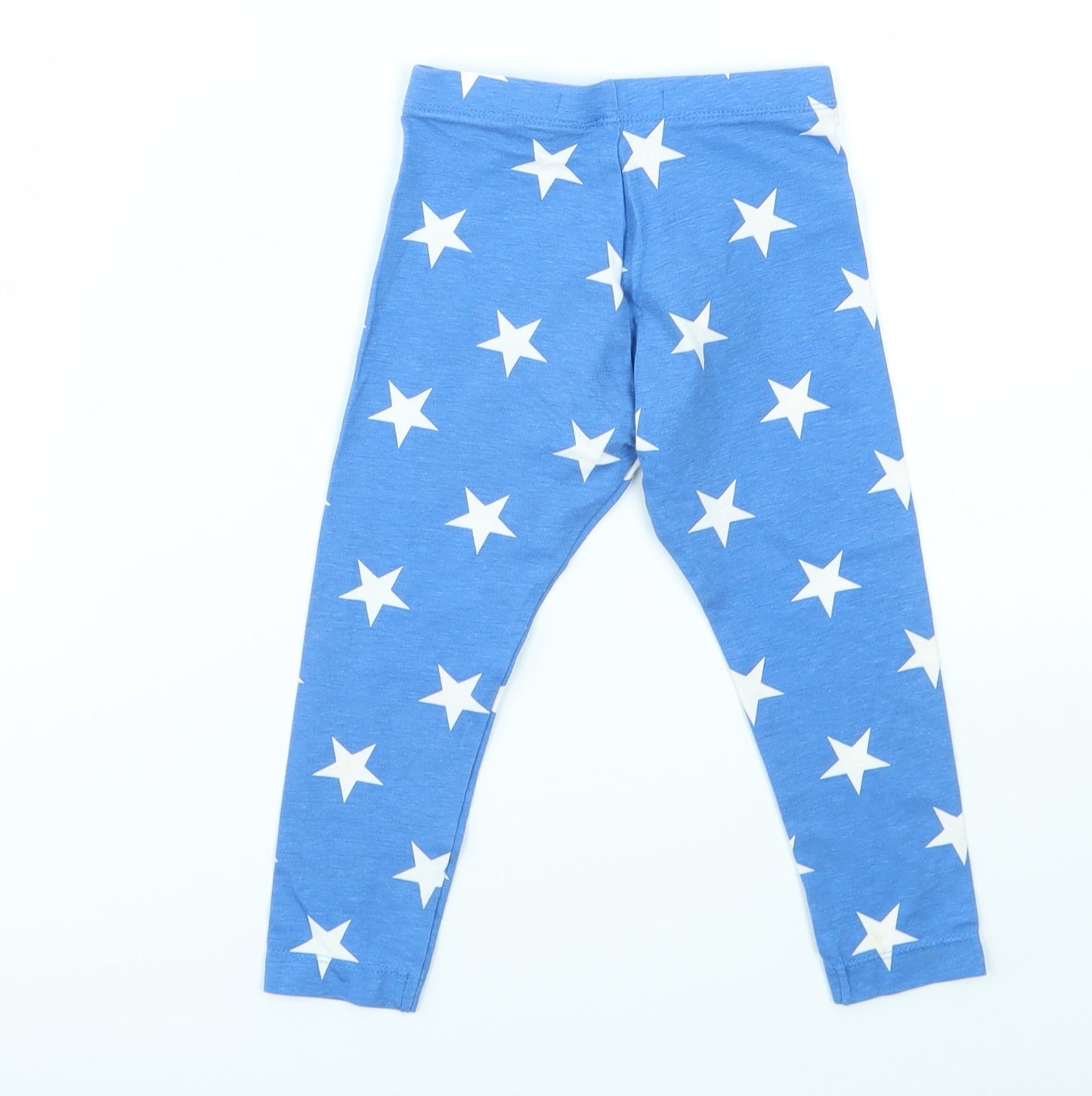 M&S Boys Blue Argyle/Diamond  Capri Leggings Size 18-24 Months