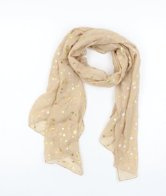 Preworn Womens Beige Geometric   Scarf   - stars