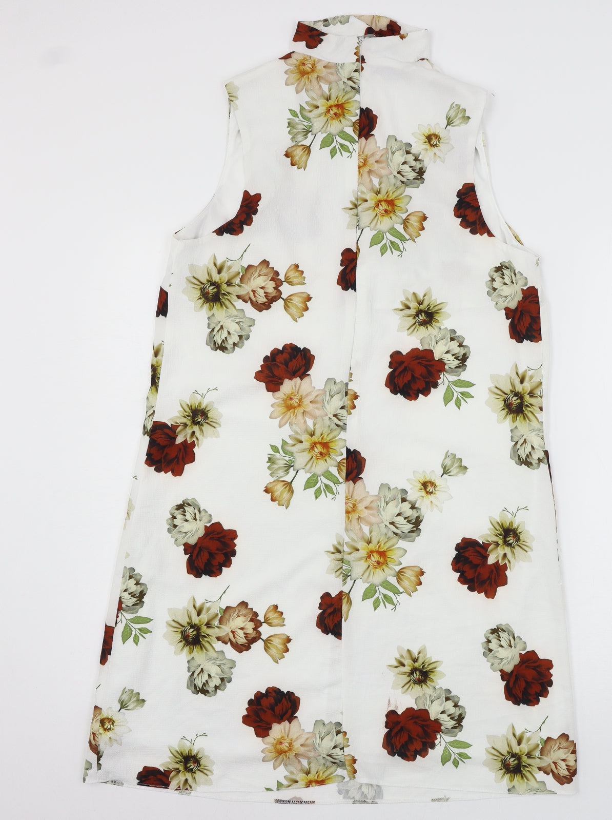 New Look Womens White Floral  A-Line  Size 12