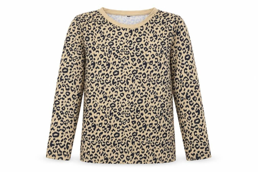 Preworn Womens Brown Animal Print Jersey Basic T-Shirt Size S