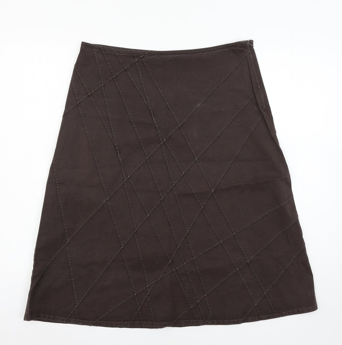 Jacqui E Womens Brown   Skater Skirt Size 12