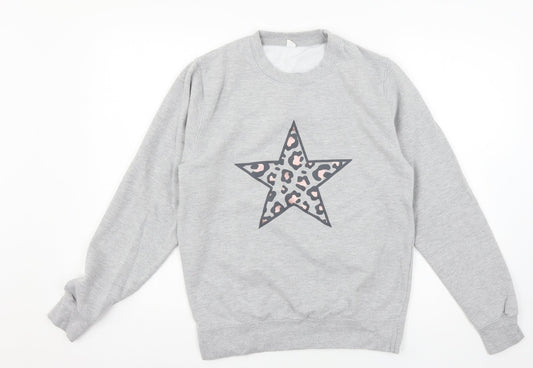 Preworn Womens Grey  Jersey Pullover Sweatshirt Size S
