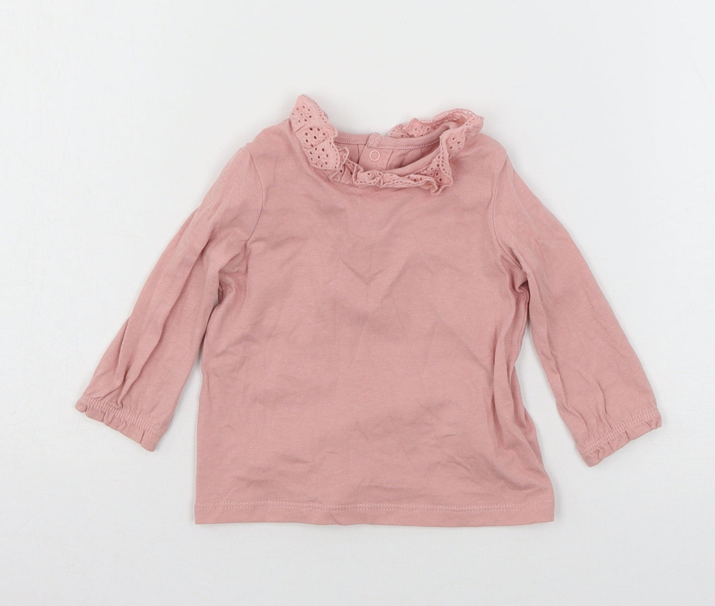 F&F Girls Pink  Jersey Basic T-Shirt Size 0-3 Months